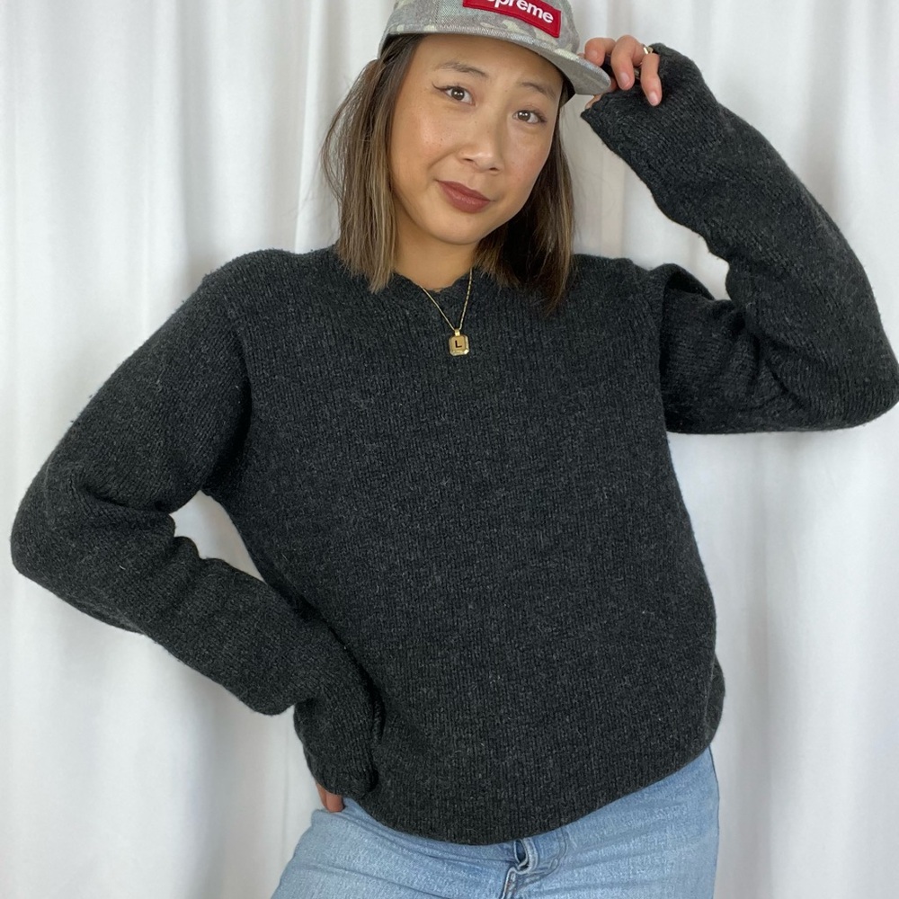 GAP Lambswool Charcoal Grey Sweater